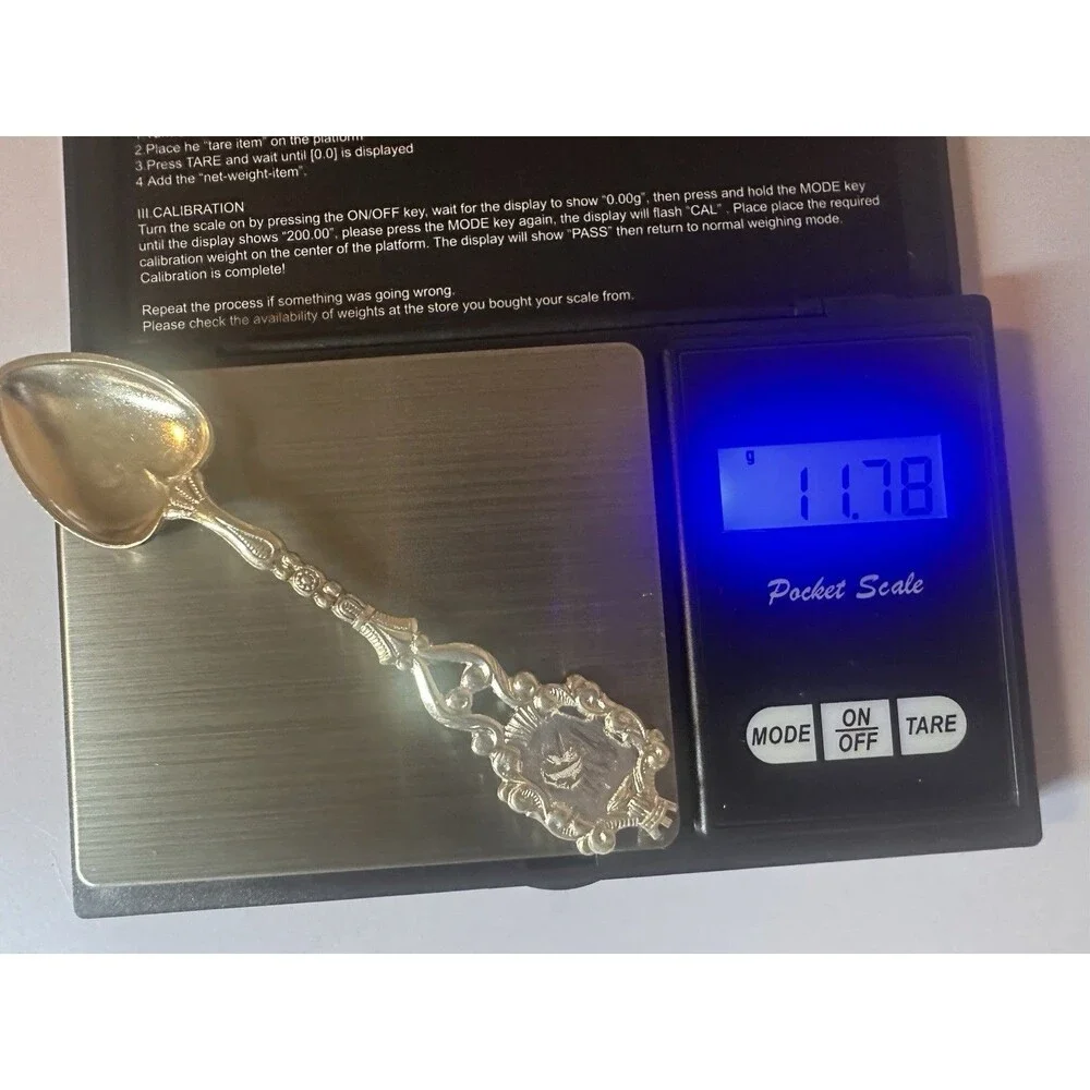 Antique Dutch Sterling Silver Tea Caddy Spoon Vintage Heart Bowl Bonbon 11.78 G